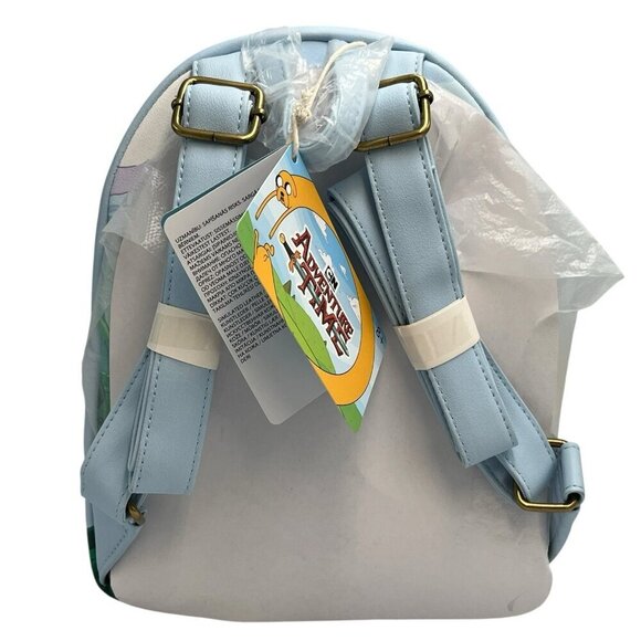 NWT Loungefly Cartoon Network Adventure Time Characters Mini Blue Backpack - Picture 3 of 13